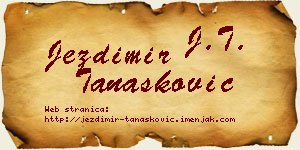 Jezdimir Tanasković vizit kartica